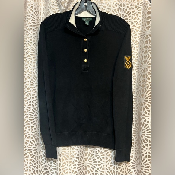 LRL LAUREN JEANS CO. Ralph Lauren Pullover Military Style Sweater. Women's XL - Picture 1 of 8